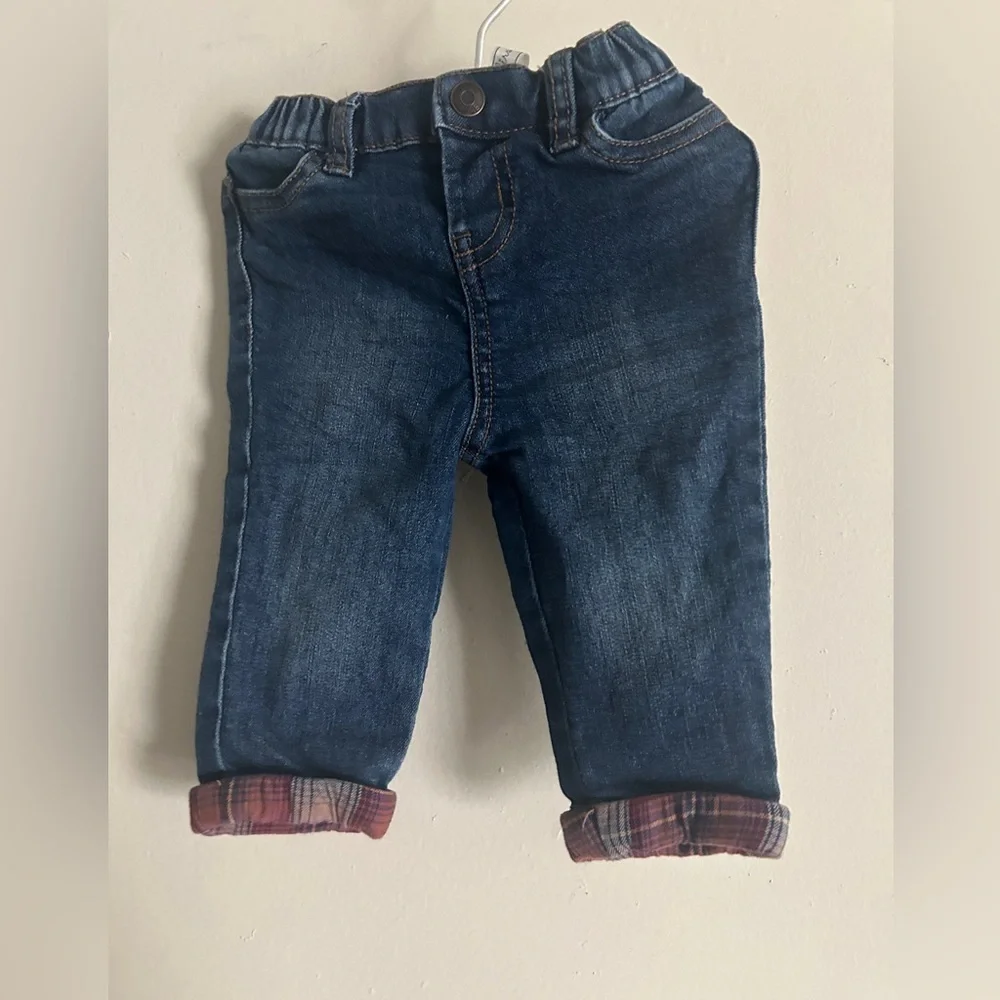 2pc OshKosh B'gosh Plaid One Piece Bodysuit Romper & Pants Outfit